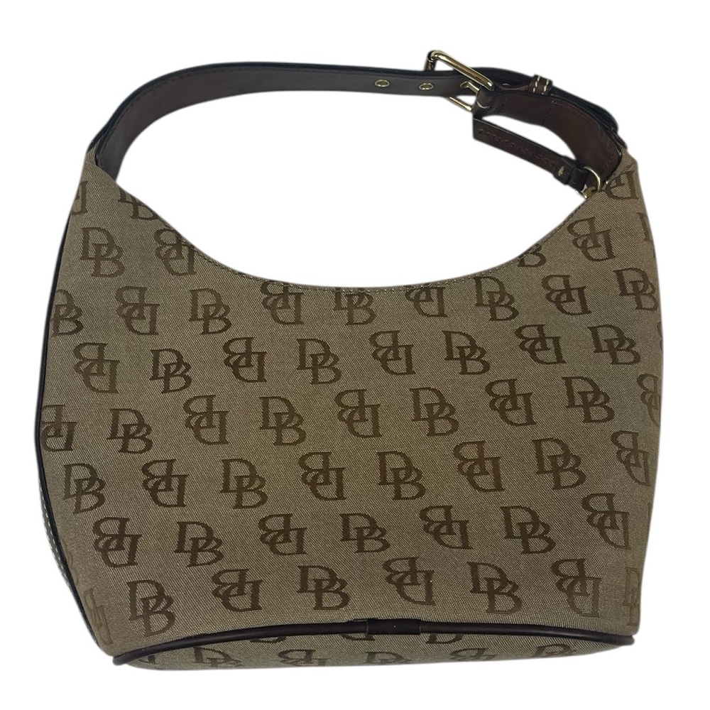 Dooney & Bourke Tan Signature Logo Bucket Bag Purse